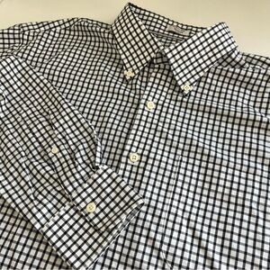 Peter Millar Men’s Nanoluxe Black Check Plaid Long Sleeve Button Down XL‎